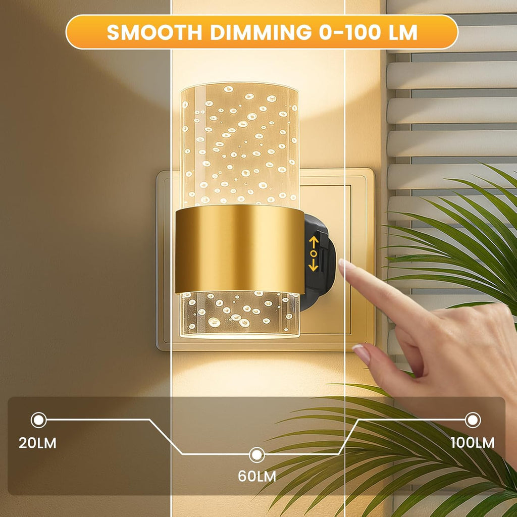 2-Pack LED Night Light with Sensor