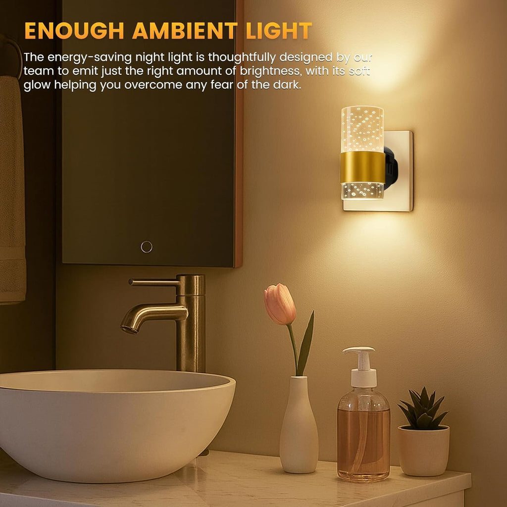 2-Pack LED Night Light with Sensor